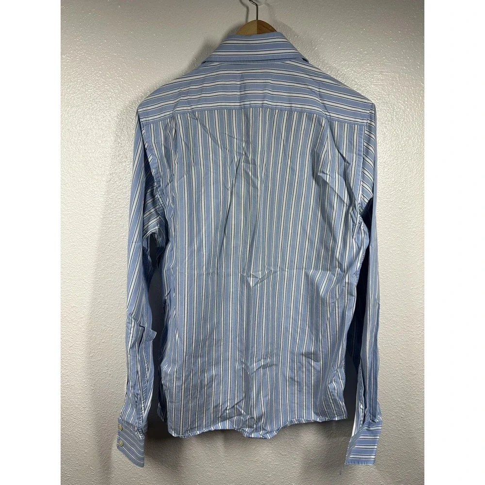 Abercrombie & Fitch Shirt Mens Large Muscle Fit Long Sleeve Striped Pocket Casua